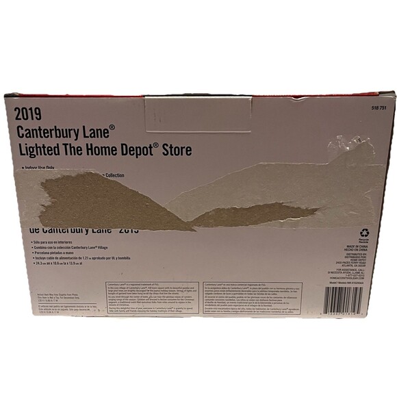 2019 Canterbury Lane Lighted The Home Depot Store Ceramic Christmas In Box READ - Picture 13 of 15